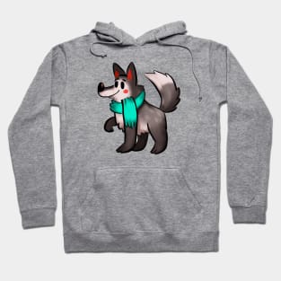 Cute Wolf Drawing Hoodie